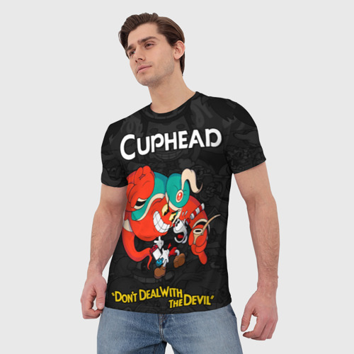 Мужская футболка 3D Cuphead - gin , цвет 3D печать - фото 3