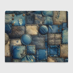 Плед 3D Denim patchwork - ai art