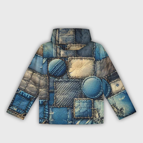 Женская ветровка 3D Denim patchwork - ai art, цвет белый - фото 2