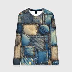 Мужской лонгслив 3D Denim patchwork - ai art