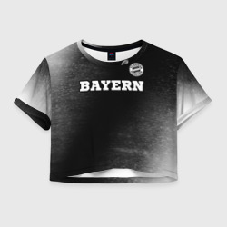 Женская футболка Crop-top 3D Bayern sport на темном фоне посередине