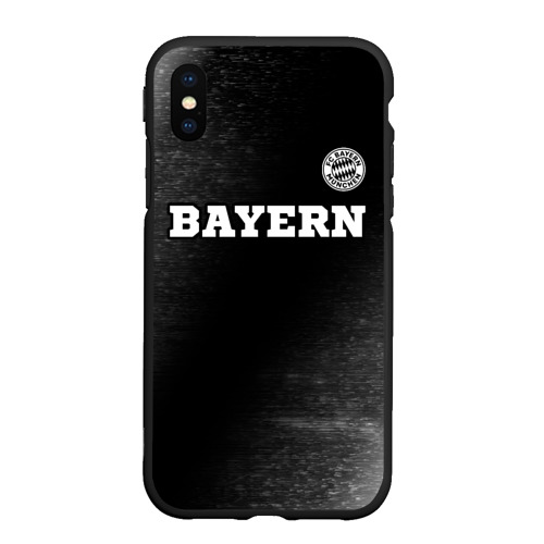 Чехол для iPhone XS Max матовый Bayern sport на темном фоне посередине