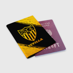 Обложка для паспорта матовая кожа Sevilla - gold gradient - фото 2