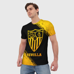 Мужская футболка 3D Sevilla - gold gradient - фото 2