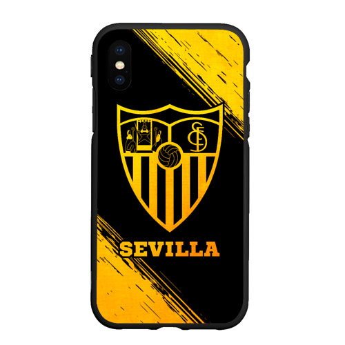 Чехол для iPhone XS Max матовый Sevilla - gold gradient