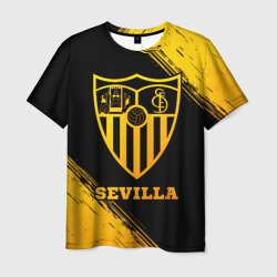 Мужская футболка 3D Sevilla - gold gradient