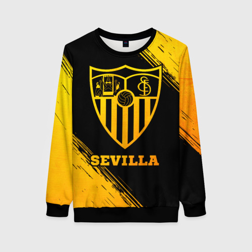 Женский свитшот 3D Sevilla - gold gradient, цвет 3D печать