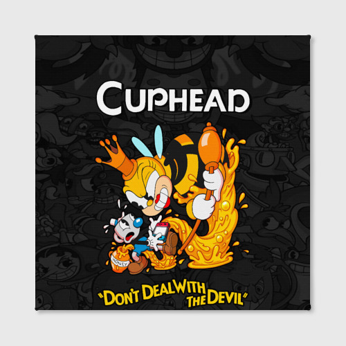 Холст квадратный Cuphead - dont deal with the devil, цвет 3D печать - фото 2