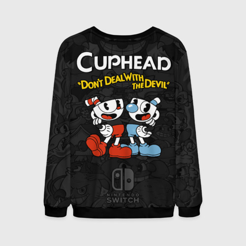 Мужской свитшот 3D Cuphead - dont deal with the devil, цвет черный - фото 2