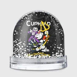 Игрушка Снежный шар Cuphead devil trident