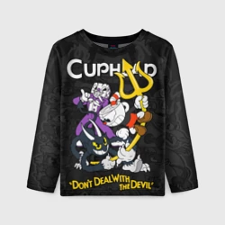 Детский лонгслив 3D Cuphead devil trident
