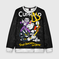 Детский свитшот 3D Cuphead devil trident