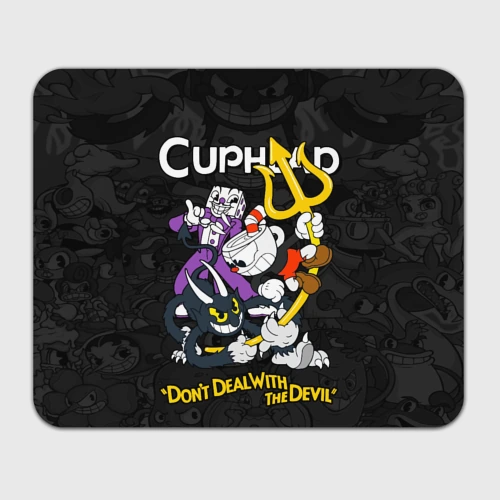 Прямоугольный коврик для мышки Cuphead devil trident