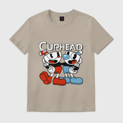 Мужская футболка хлопок Cuphead and Mugman 