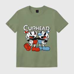 Мужская футболка хлопок Cuphead and Mugman 