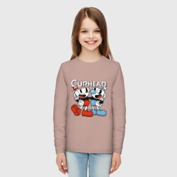 Детский лонгслив хлопок Cuphead and Mugman  - фото 2