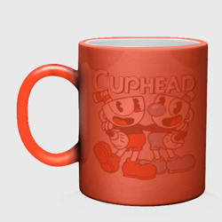 Кружка хамелеон Cuphead and Mugman  - фото 2