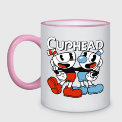 Кружка двухцветная Cuphead and Mugman 