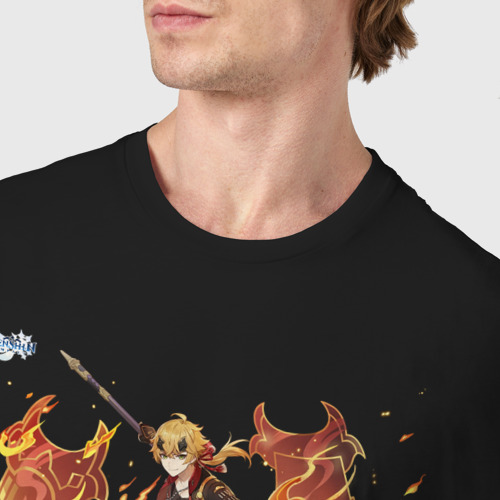 Мужская футболка хлопок Тома Геншин Импакт, цвет черный - фото 6
