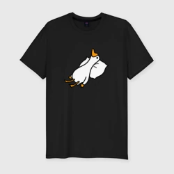 Мужская футболка хлопок Slim Гусь на подушке