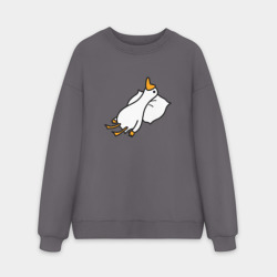 Мужской свитшот oversize без начеса хлопок Гусь на подушке