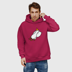 Мужское худи Oversize хлопок Гусь на подушке - фото 2