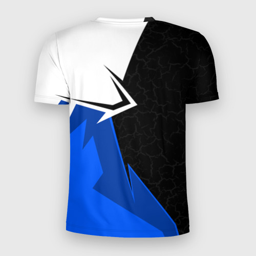 Мужская футболка 3D Slim Мерседес - синяя униформа, цвет 3D печать - фото 2