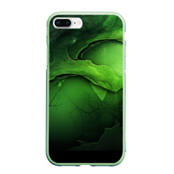 Чехол для iPhone 7Plus/8 Plus матовый Зеленая яркая абстрактная текстура