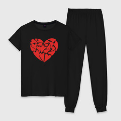 Hearts of love – Женская пижама хлопок с принтом купить со скидкой в -10%
