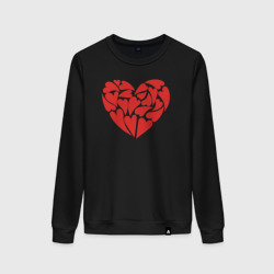 Hearts of love – Женский свитшот хлопок с принтом купить со скидкой в -13%