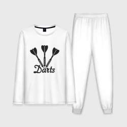 Мужская пижама с лонгсливом хлопок Дротики дартс