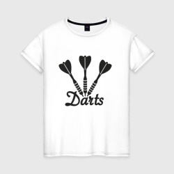 Дротики дартс – Женская футболка хлопок с принтом купить со скидкой в -20%
