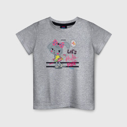 Let's hula hoop – Детская футболка хлопок с принтом купить со скидкой в -20%