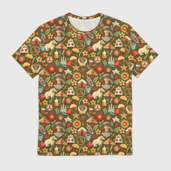 Мужская футболка 3D Солдат и символика СССР