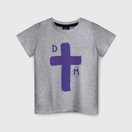 Детская футболка хлопок с принтом Depeche Mode - sofad cross, вид спереди #2