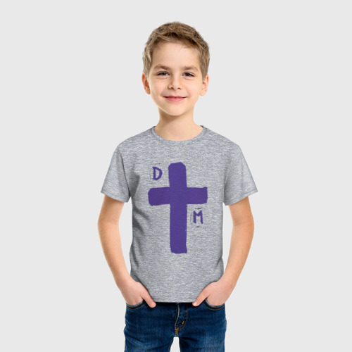 Детская футболка хлопок с принтом Depeche Mode - sofad cross, фото на моделе #1