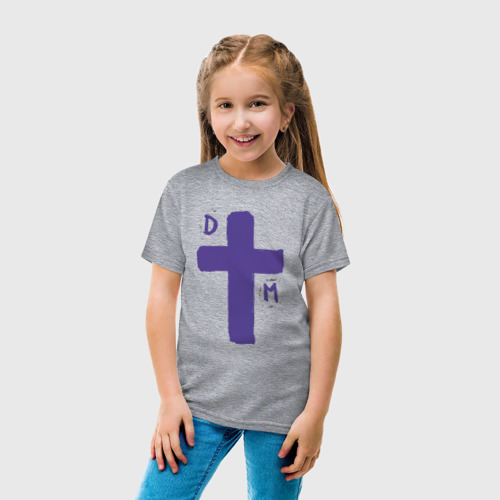 Детская футболка хлопок с принтом Depeche Mode - sofad cross, вид сбоку #3
