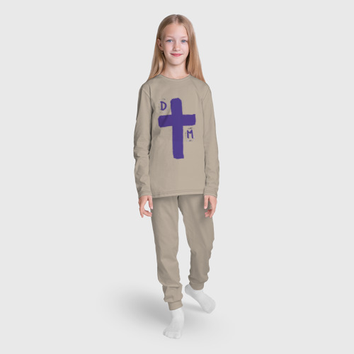 Детская пижама с лонгсливом хлопок с принтом Depeche Mode - sofad cross, вид сбоку #3