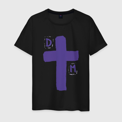 Мужская футболка хлопок Depeche Mode - sofad cross, цвет черный