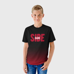 Детская футболка 3D Dark side тёмная сторона градиент красно-чёрный - фото 2