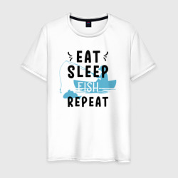 Еда сон рыба – Мужская футболка хлопок с принтом купить со скидкой в -20%