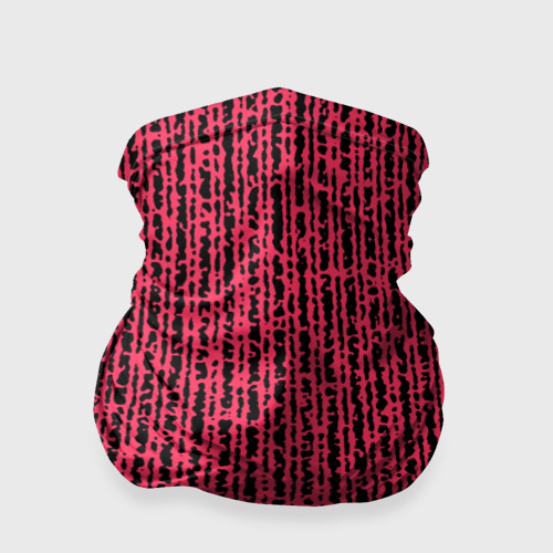 Бандана-труба 3D Чёрно-розовый абстрактный полосы, цвет 3D печать