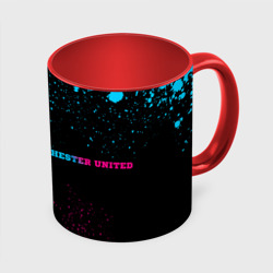 Кружка с полной запечаткой Manchester United - neon gradient по-горизонтали