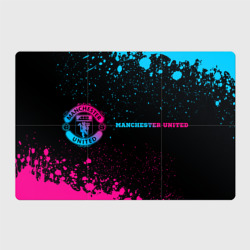 Магнитный плакат 3Х2 Manchester United - neon gradient по-горизонтали