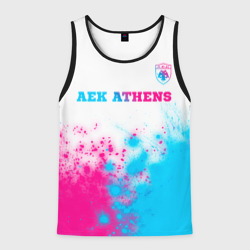 Мужская майка 3D AEK Athens neon gradient style посередине