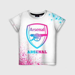 Детская футболка 3D Arsenal neon gradient style