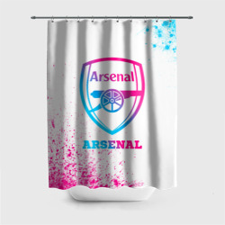 Штора 3D для ванной Arsenal neon gradient style