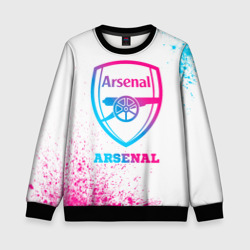 Детский свитшот 3D Arsenal neon gradient style