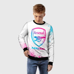 Детский свитшот 3D Arsenal neon gradient style - фото 2