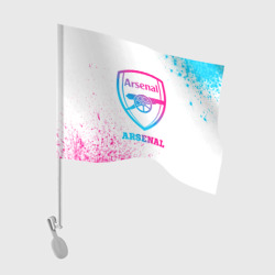 Флаг для автомобиля Arsenal neon gradient style